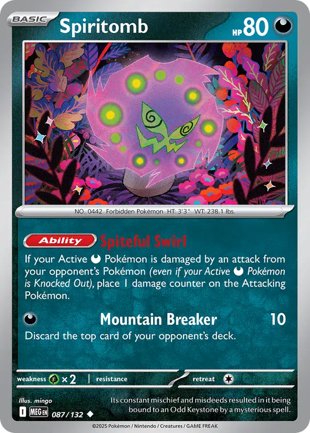 Spiritomb #087 Mega Evolution Pokémon TCG Card – Base