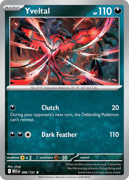 Yveltal #088 Mega Evolution Pokémon TCG Card – Base