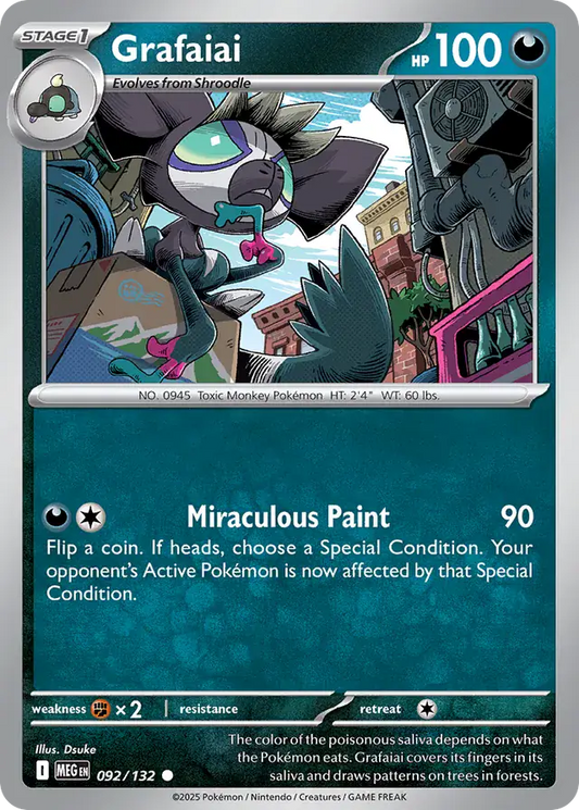 Grafaiai #092 Mega Evolution Pokémon TCG Card – Base