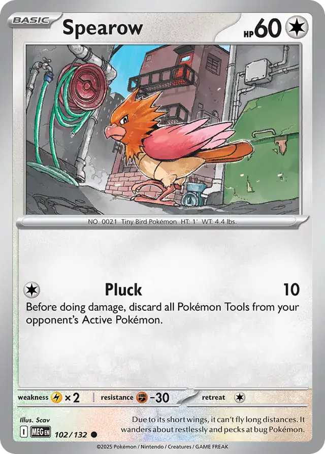 Spearow #102 Mega Evolution Pokémon TCG Card – Base