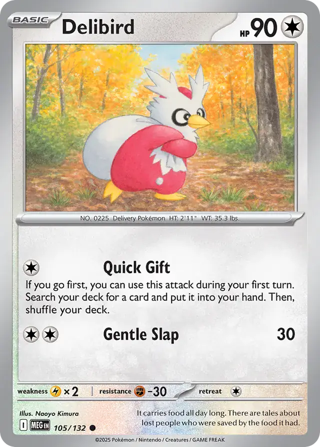 Delibird #105 Mega Evolution Pokémon TCG Card – Base