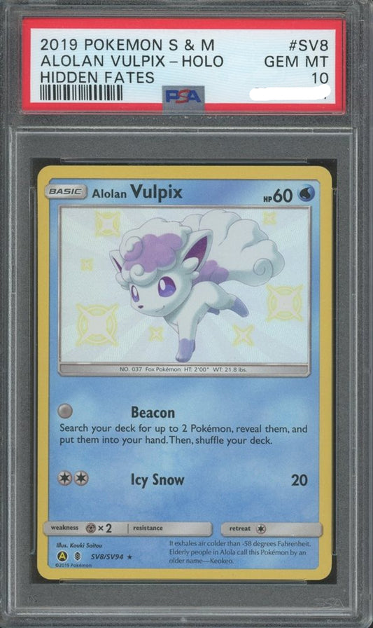 Alolan Vulpix SV8 PSA 10 - MissingNo.