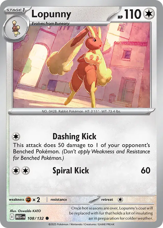 Lopunny #108 Mega Evolution Pokémon TCG Card – Base