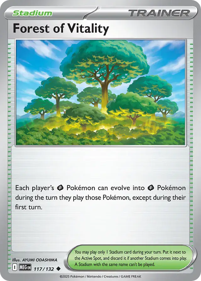 Forest of Vitality #117 Mega Evolution Pokémon TCG Card – Base