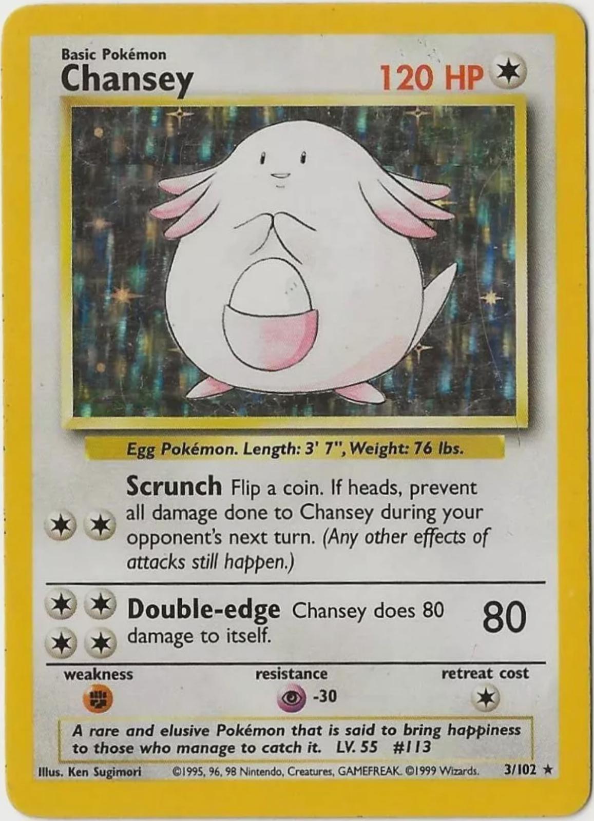 Chansey 3/102 Holo Rare (HP)