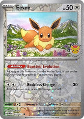 Eevee 74/131 Pokémon Day 2025 Stamp Prismatic Evolutions Two Pack Blisters Exclusive