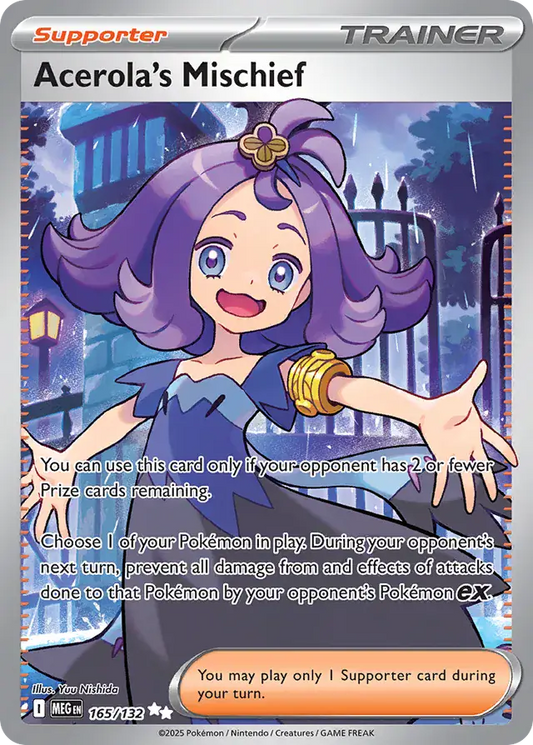 Acerola's Mischief #165 Mega Evolution Pokémon TCG Card – Base