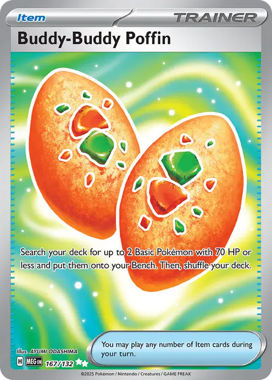 Buddy-Buddy Poffin #167 Mega Evolution Pokémon TCG Card – Base