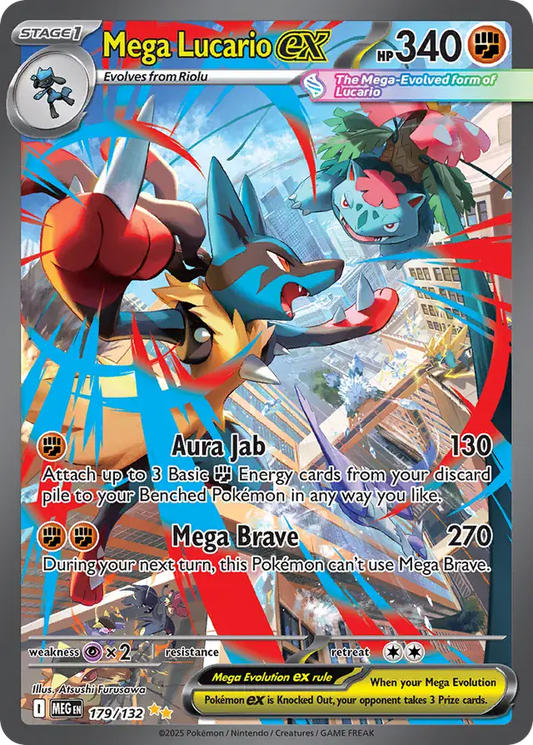 Mega Lucario #179 Mega Evolution Pokémon TCG Card – Mega Evolution