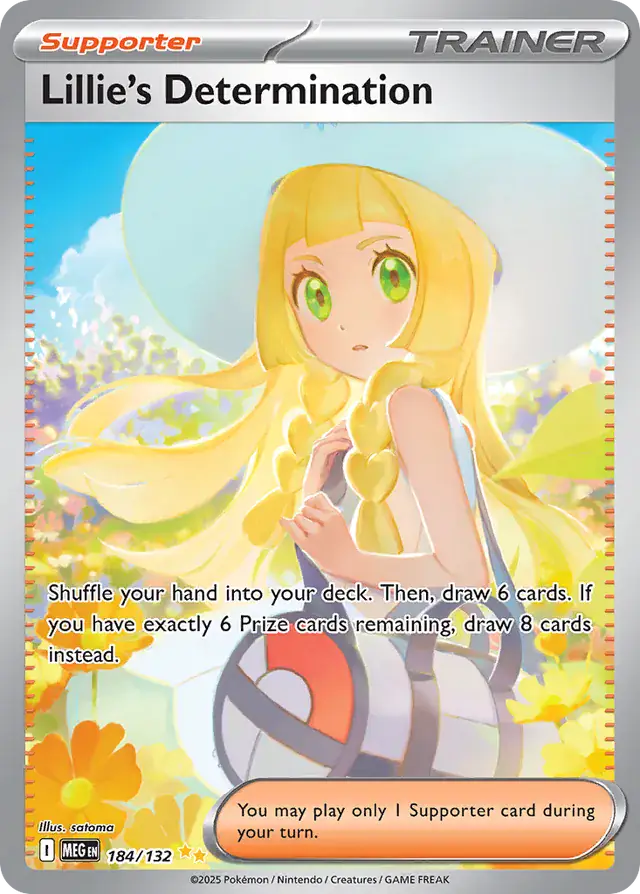 Lillie's Determination #184 Mega Evolution Pokémon TCG Card – Base