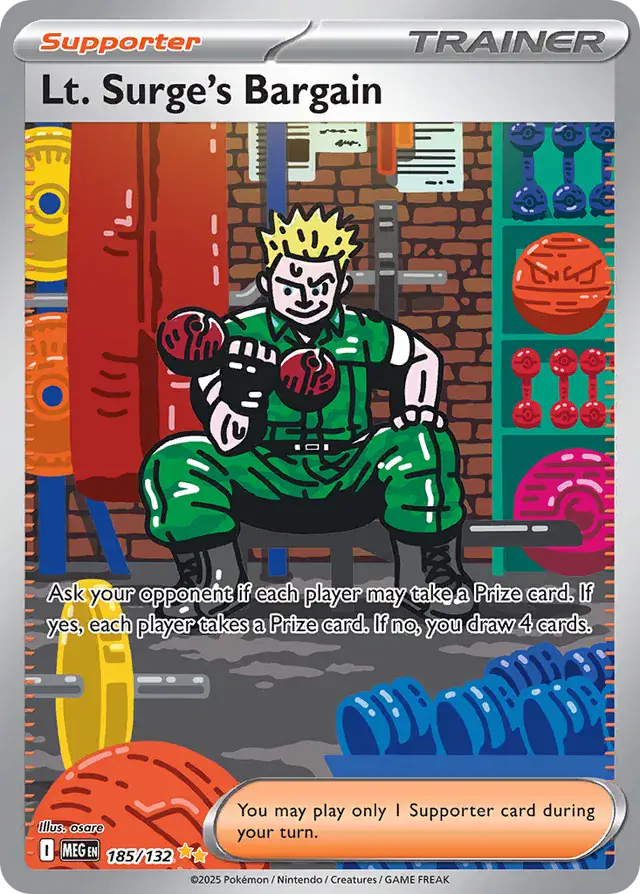 Lt. Surge's Bargain #185 Mega Evolution Pokémon TCG Card – Base