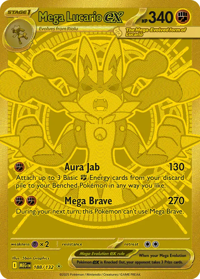Mega Lucario #188 Mega Evolution Pokémon TCG Card – Mega Evolution