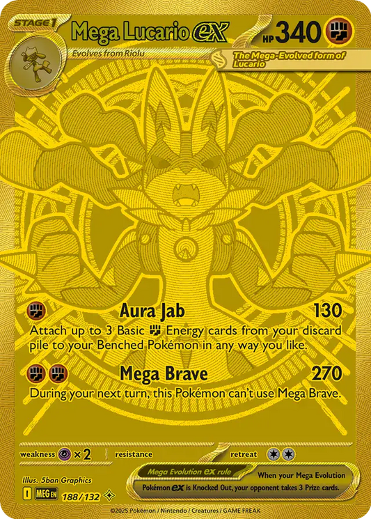 Mega Lucario #188 Mega Evolution Pokémon TCG Card – Mega Evolution