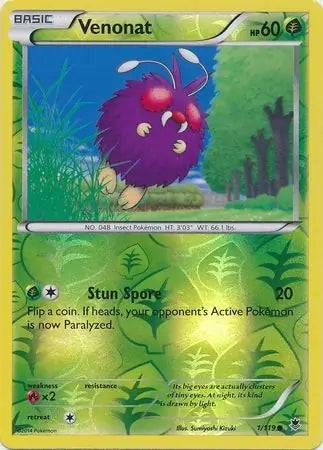 Venonat 1/119 Reverse Common - MissingNo.