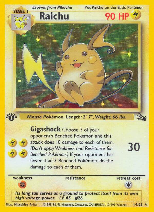 Raichu 14/62 Holo Rare - MissingNo.