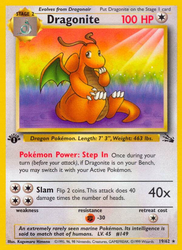 Dragonite 19/62 Non-Holo Rare - MissingNo.