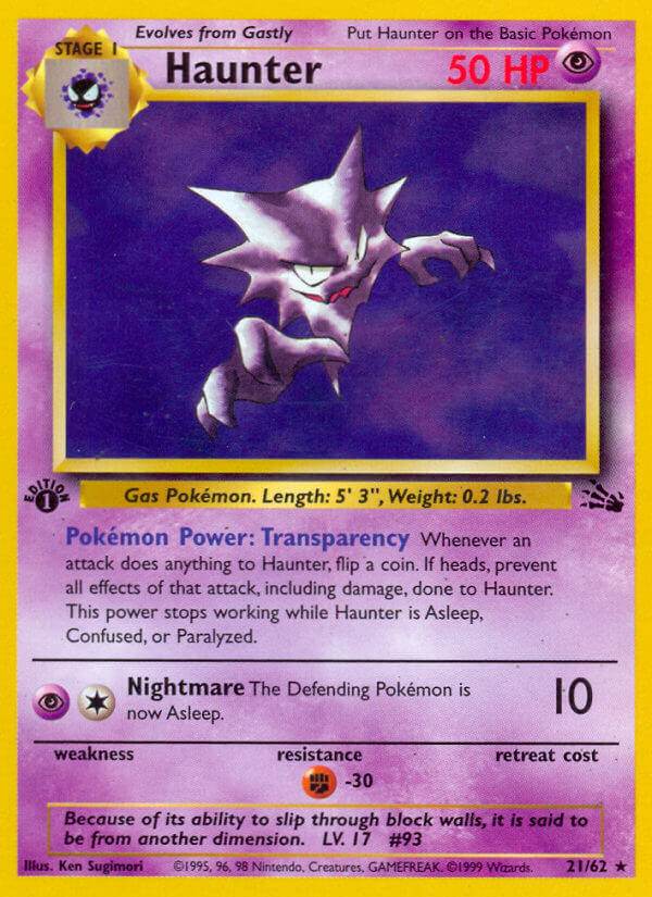 Haunter 21/62 Non-Holo Rare - MissingNo.