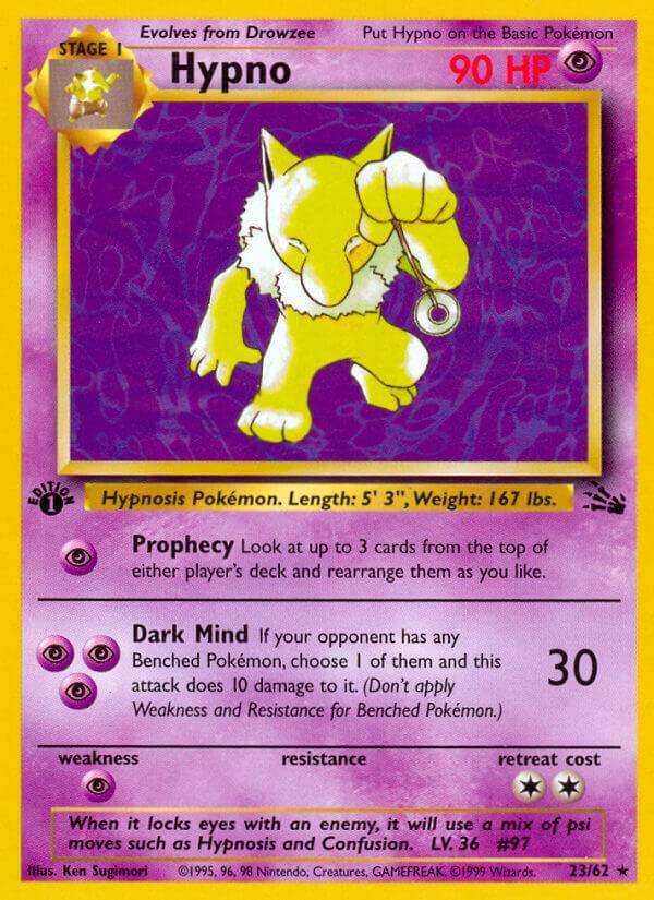 Hypno 23/62 Non-Holo Rare - MissingNo.