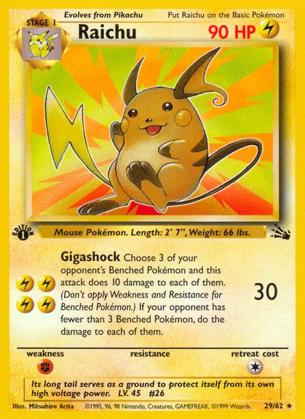 Raichu 29/62 Non-Holo Rare - MissingNo.