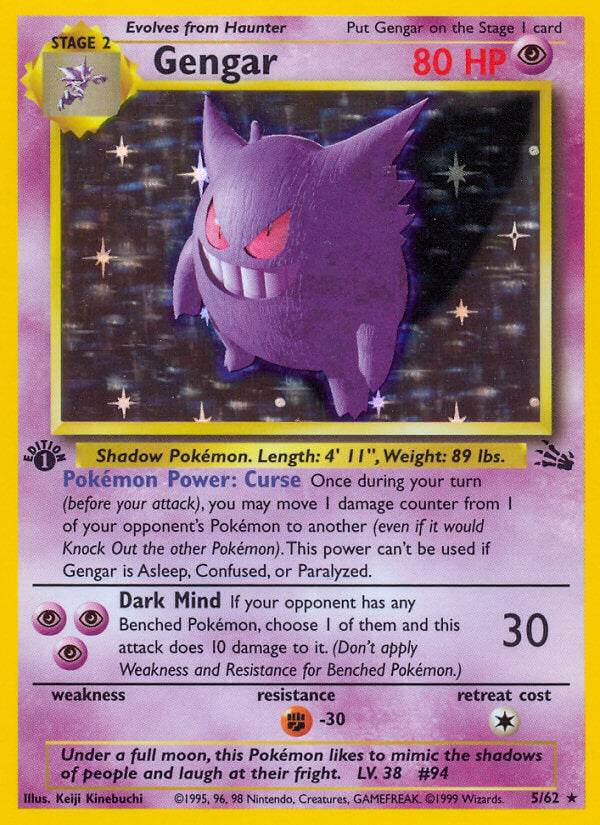 Gengar 5/62 Holo Rare - MissingNo.