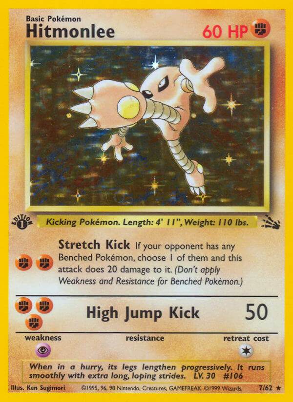Hitmonlee 7/62 Holo Rare - MissingNo.