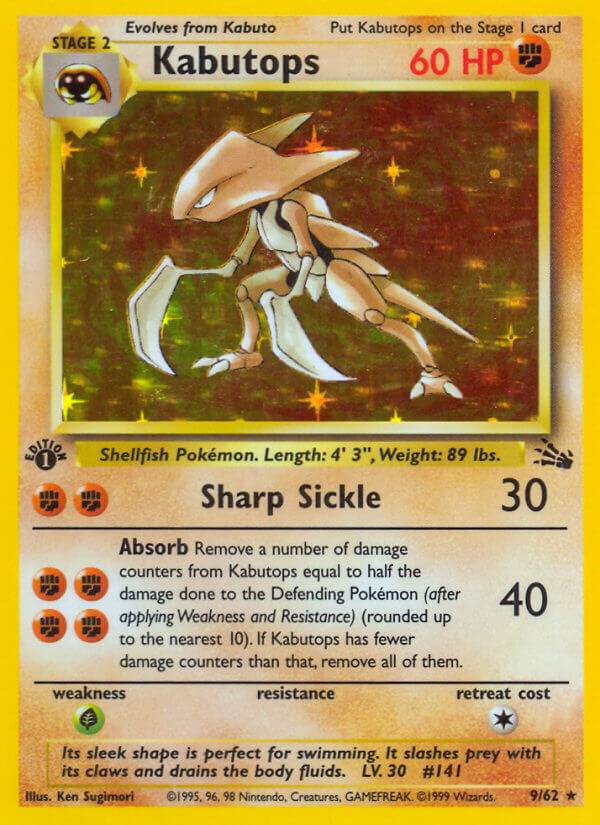 Kabutops 9/62 Holo Rare - MissingNo.