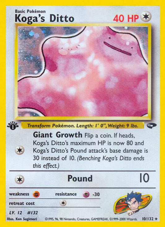 Koga's Ditto 10/132 Holo Rare - MissingNo.