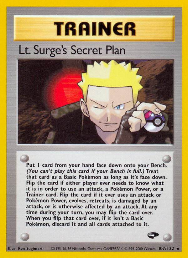 Lt. Surge's Secret Plan 107/132 Non-Holo Rare - MissingNo.