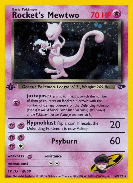 Rocket's Mewtwo 14/132 Holo Rare - MissingNo.