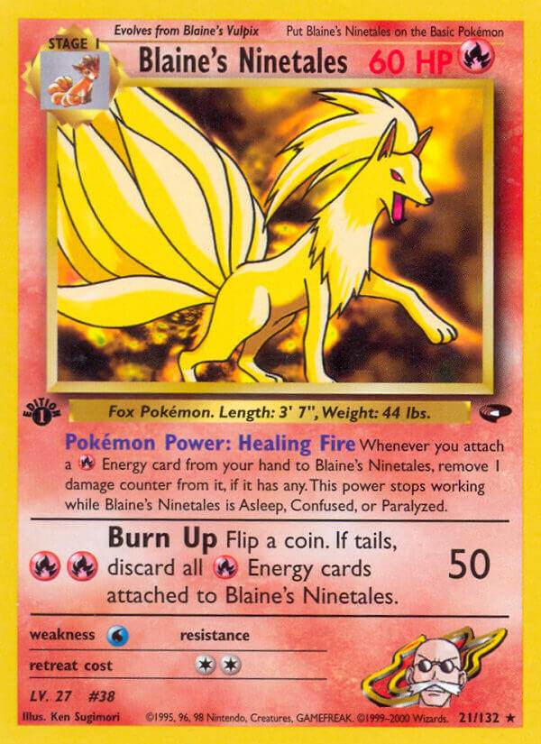 Blaine's Ninetales 21/132 Non-Holo Rare - MissingNo.