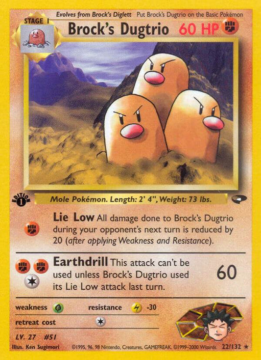 Brock's Dugtrio 22/132 Non-Holo Rare - MissingNo.
