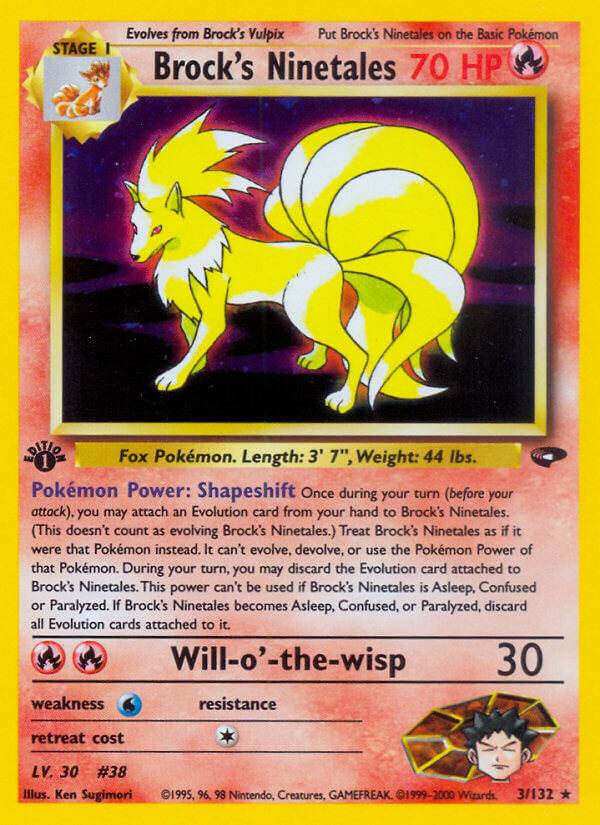 Brock's Ninetales 3/132 Holo Rare - MissingNo.