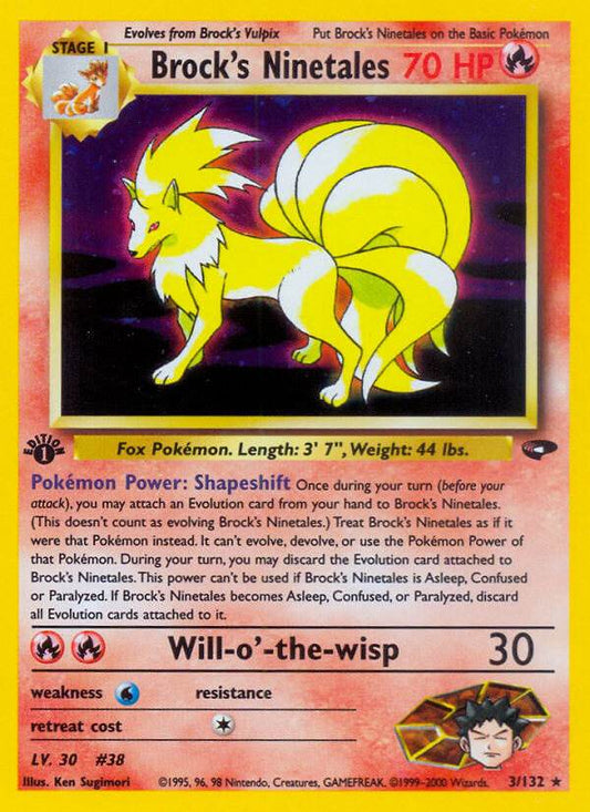 Brock's Ninetales 3/132 Holo Rare - MissingNo.