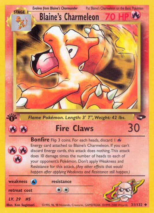 Blaine's Charmeleon 31/132 Uncommon - MissingNo.