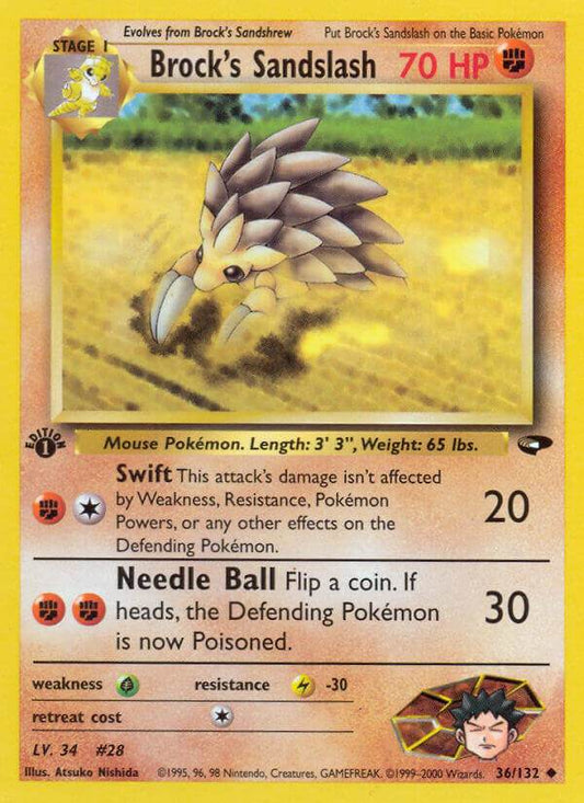 Brock's Sandslash 36/132 Uncommon - MissingNo.