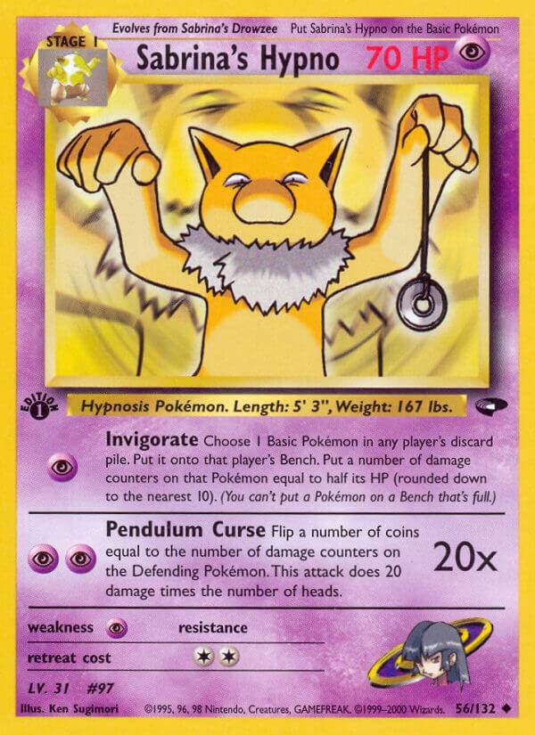 Sabrina's Hypno 56/132 Uncommon - MissingNo.