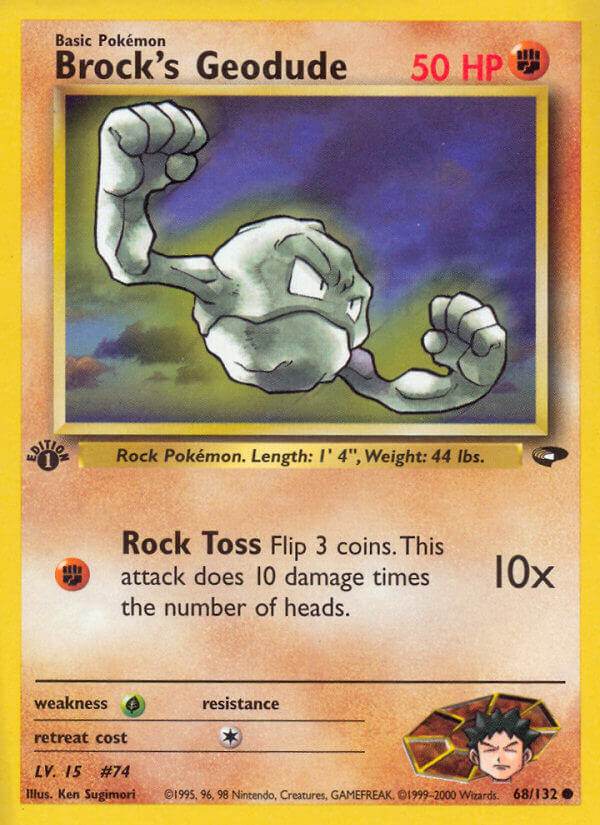Brock's Geodude 68/132 Common - MissingNo.