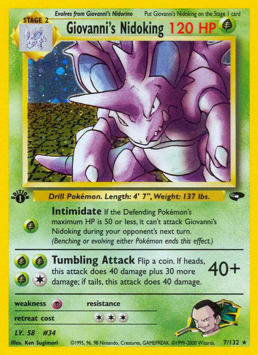Giovanni's Nidoking 7/132 Holo Rare - MissingNo.