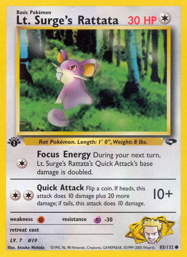 Lt. Surge's Rattata 85/132 Common - MissingNo.