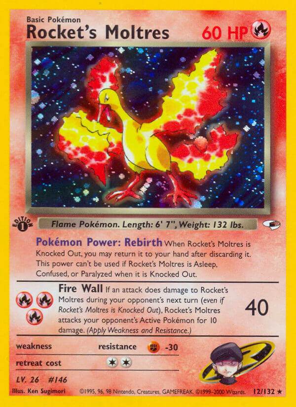 Rocket's Moltres 12/132 Holo Rare - MissingNo.