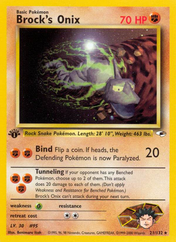 Brock's Onix 21/132 Non-Holo Rare - MissingNo.