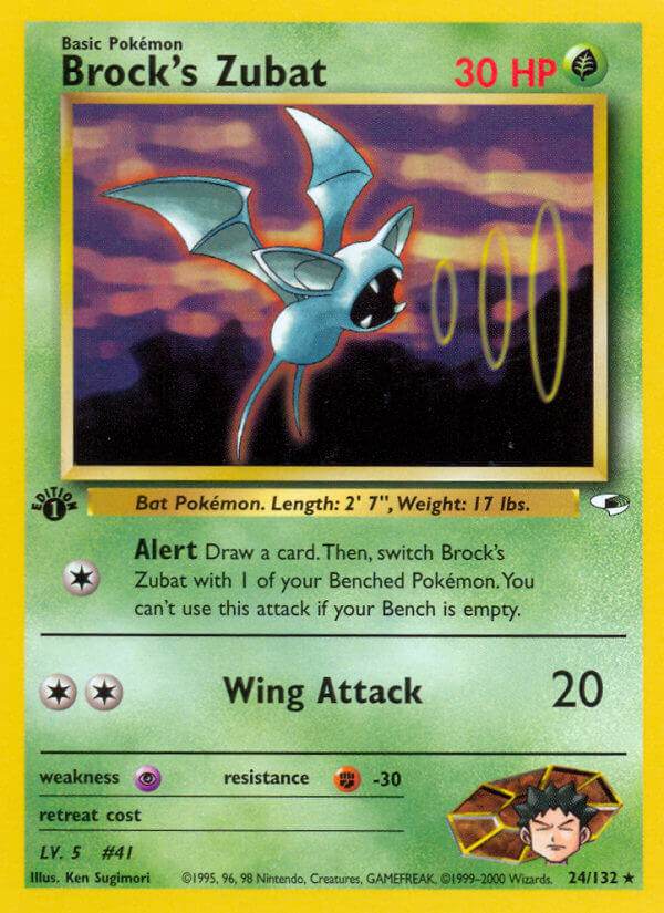 Brock's Zubat 24/132 Non-Holo Rare - MissingNo.