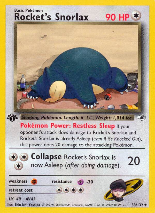 Rocket's Snorlax 33/132 Non-Holo Rare - MissingNo.