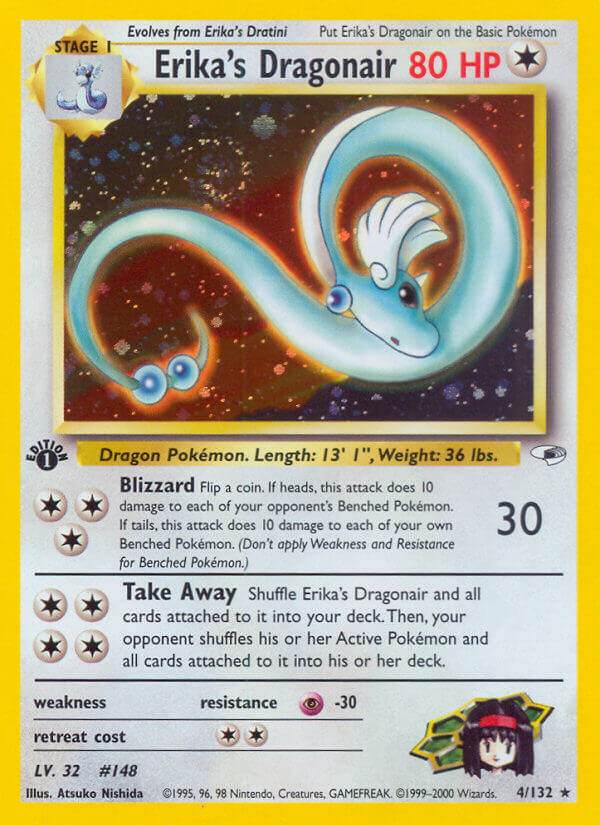 Erika's Dragonair 4/132 Holo Rare - MissingNo.