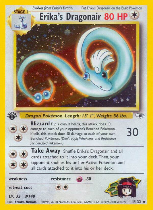 Erika's Dragonair 4/132 Holo Rare - MissingNo.