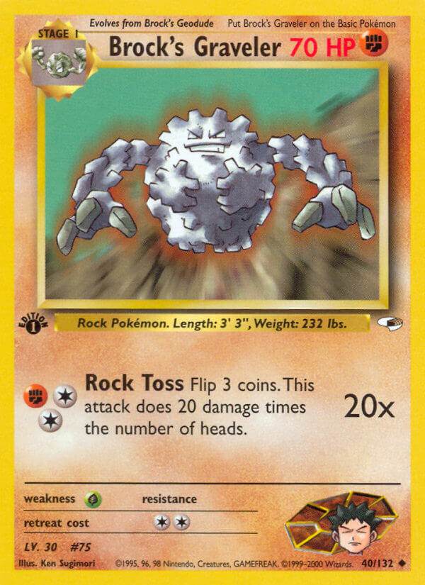 Brock's Graveler 40/132 Uncommon - MissingNo.