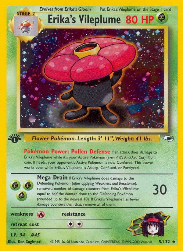Erika's Vileplume 5/132 Holo Rare - MissingNo.