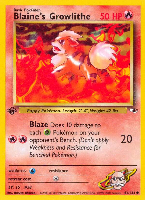 Blaine's Growlithe 62/132 Common - MissingNo.