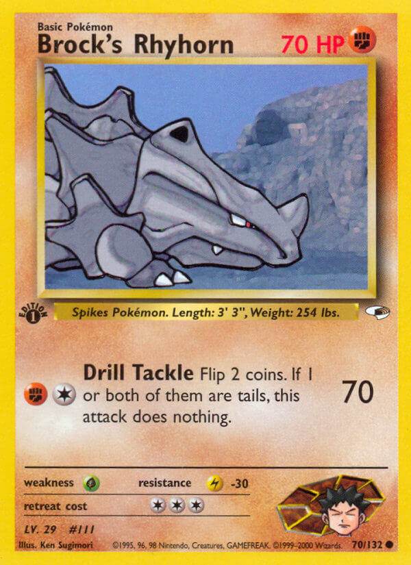 Brock's Rhyhorn 70/132 Common - MissingNo.
