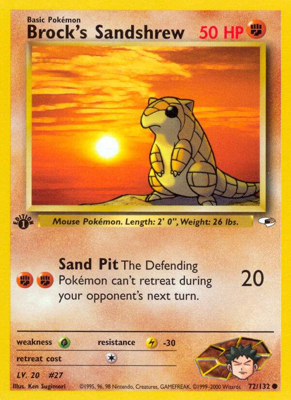 Brock's Sandshrew 72/132 Common - MissingNo.